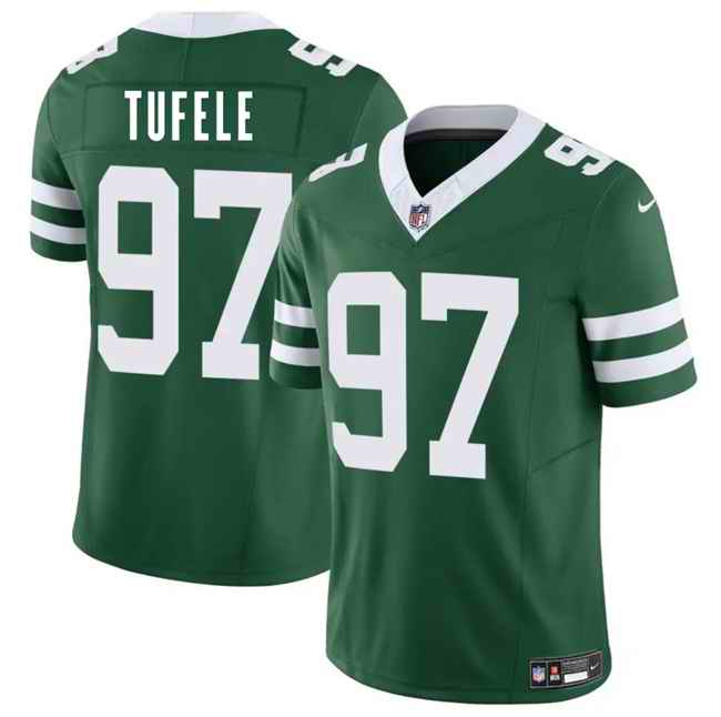 Men's New York Jets #97 Jay Tufele Green 2025 F.U.S.E. Vapor Untouchable Limited Stitched Jersey